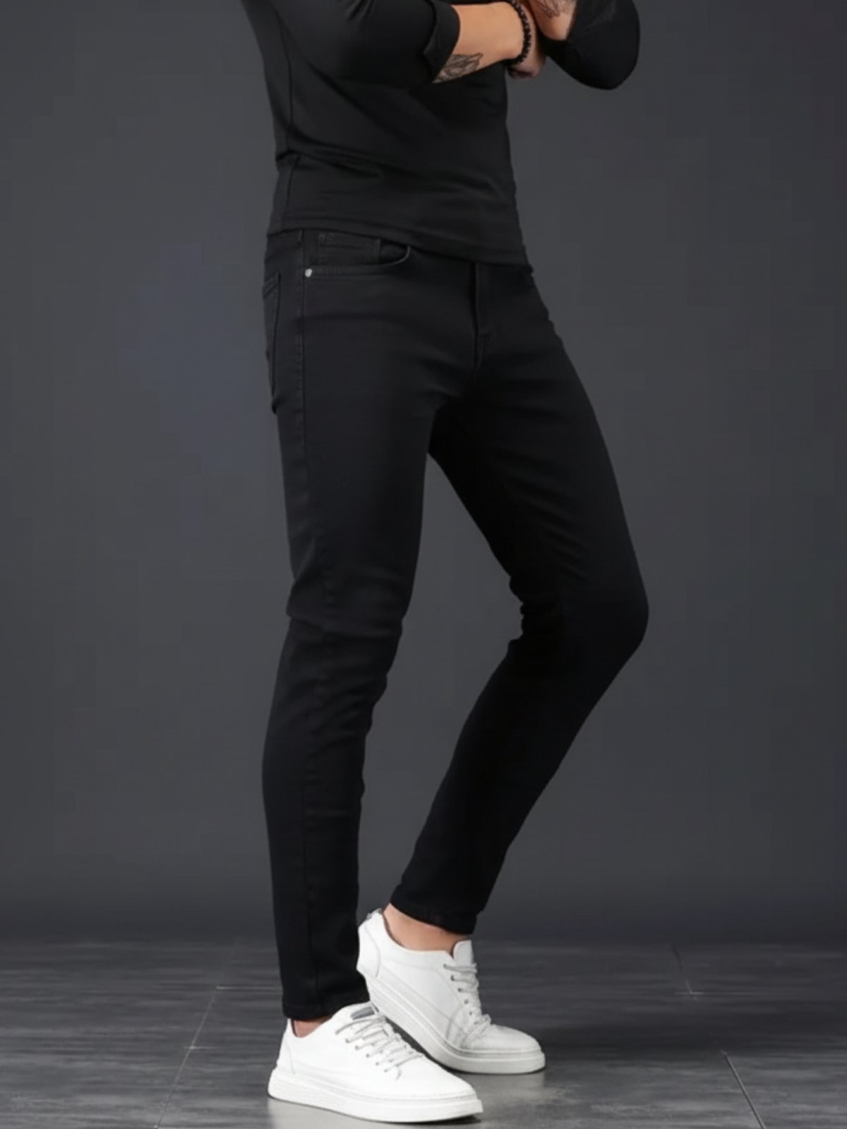 Calça Jeans Masculina 5 Estilos Preta Básica e Confortável