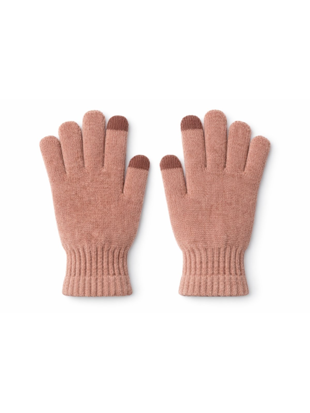 Vista 2 Luva Inverno Lã Chenile RT Aveludada Adulto Unissex Touch Screen Roupas Térmicas nude Roupas Térmicas nude