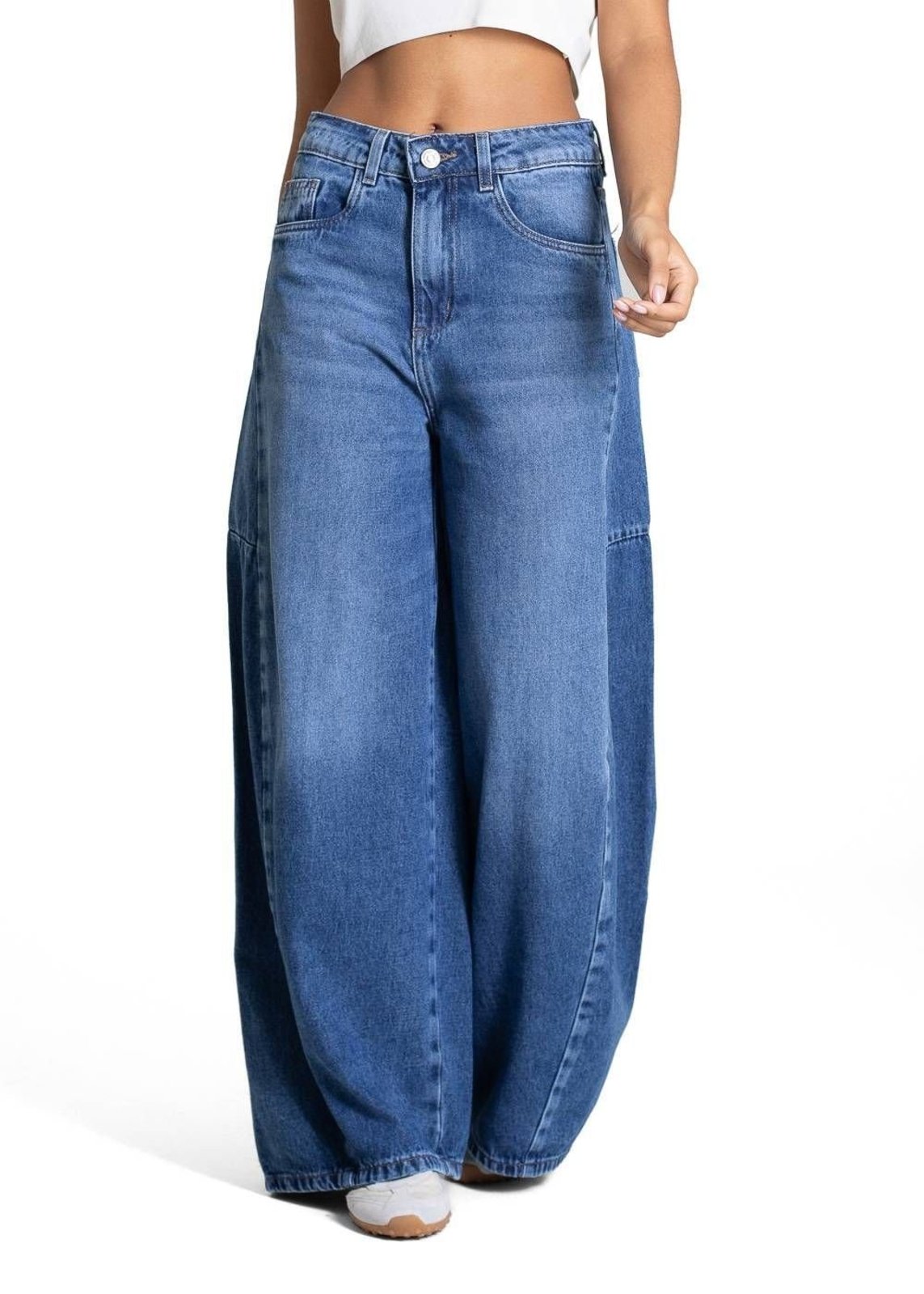 Calça Jeans Sawary Balloon Petit - 283622 - Azul - Sawary