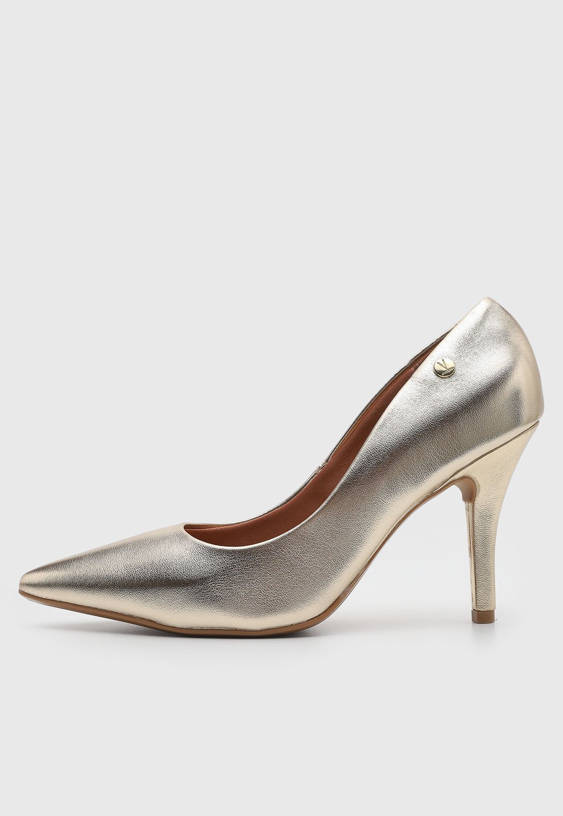 Scarpin Feminino Vizzano Salto Fino Dourado