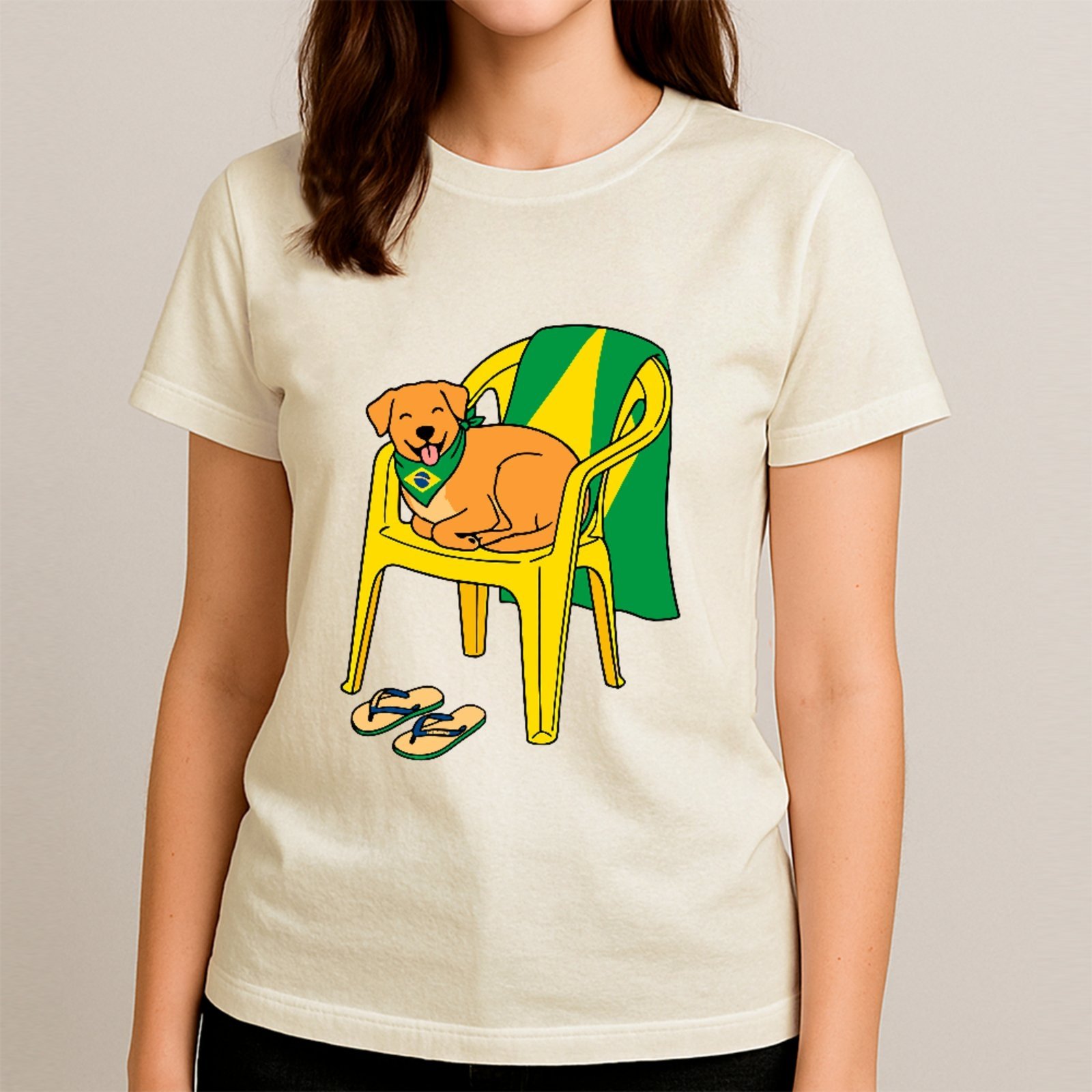 Camiseta Ousy Básica Caramelo De Boa Praia Humor Unissex Off White