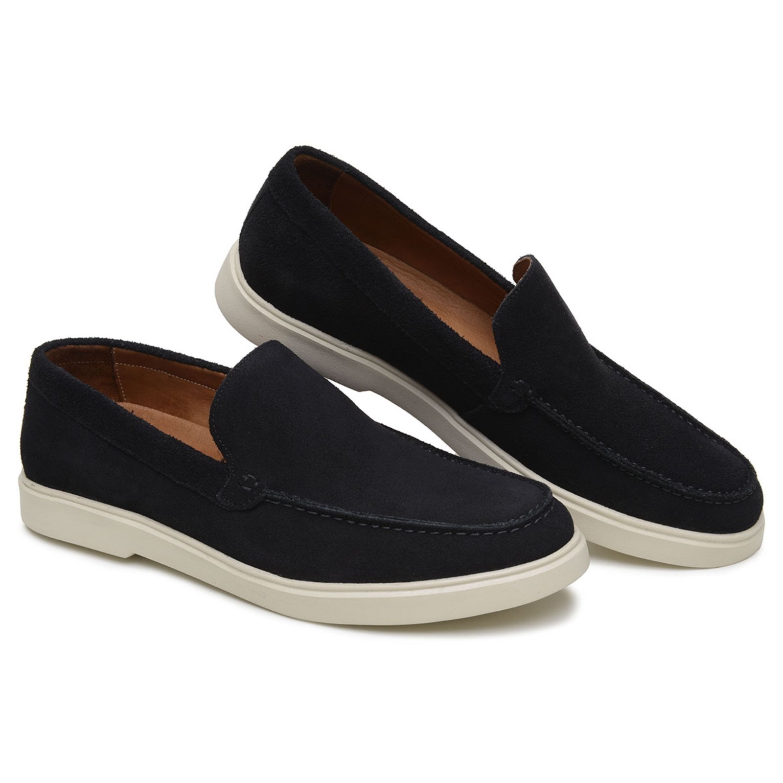 Vista 2 Sapato Casual Masculini Anna Andrade Dockside Slip On Camurça Couro Drive Conforto preto Anna Andrade preto