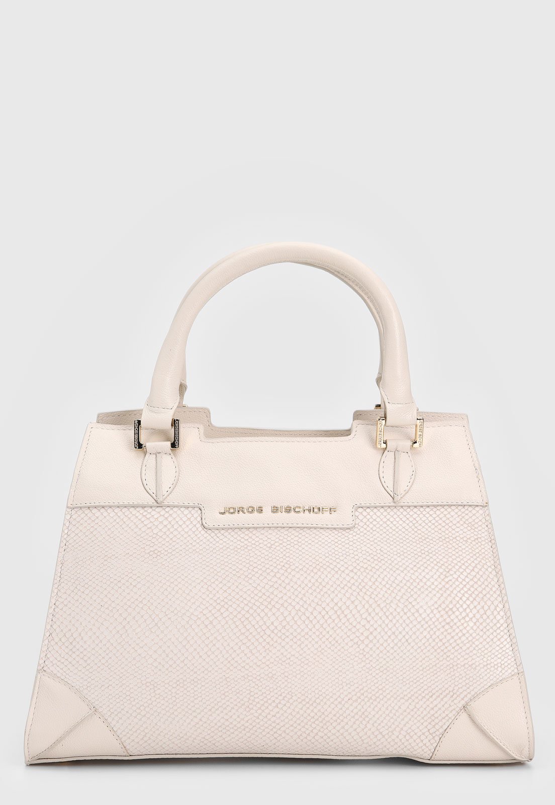 Bolsa Tiracolo Feminina Jorge Bischoff Texturizada Branca