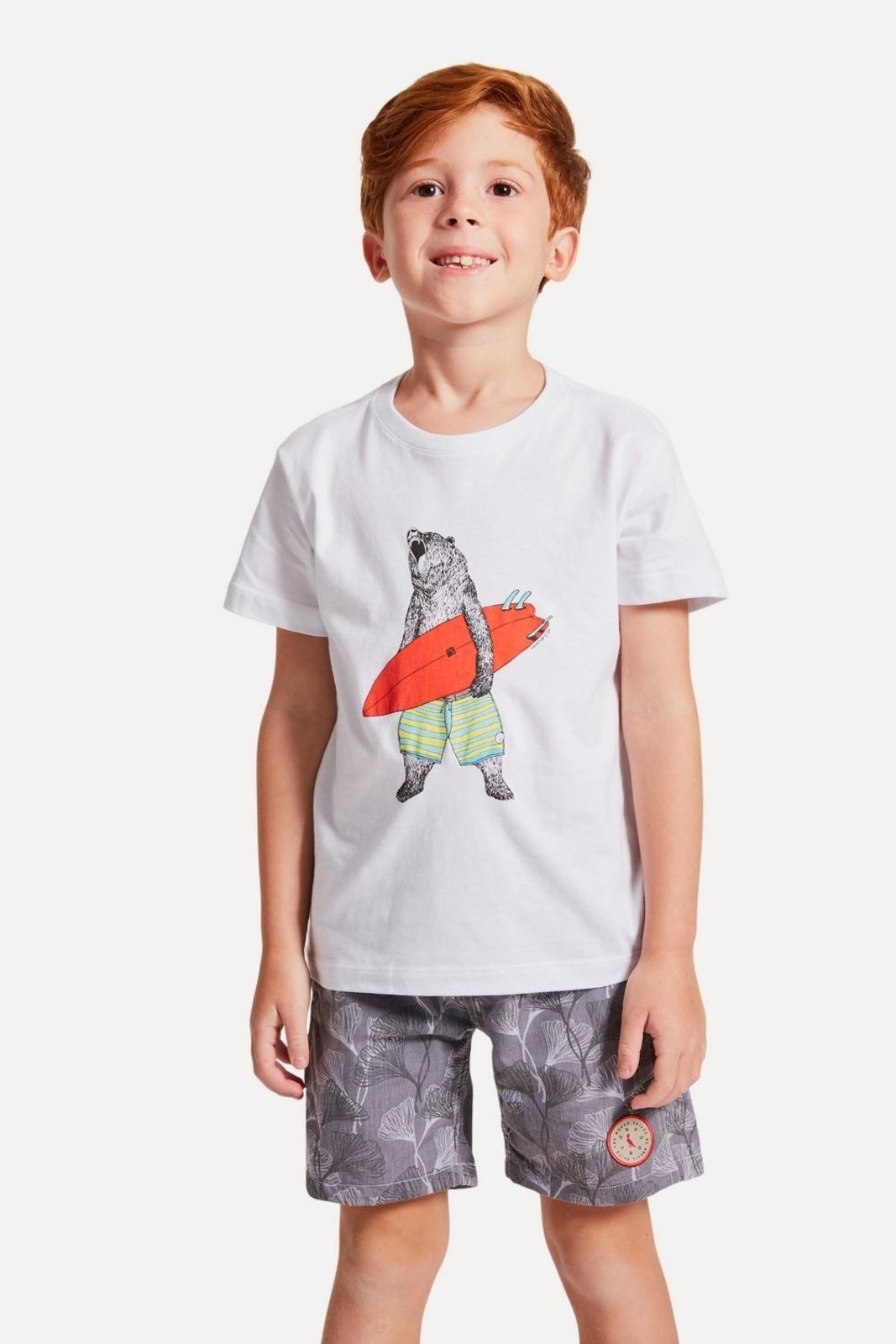 Infantil – Camiseta Surf Bear Conforto Reserva Mini Branco
