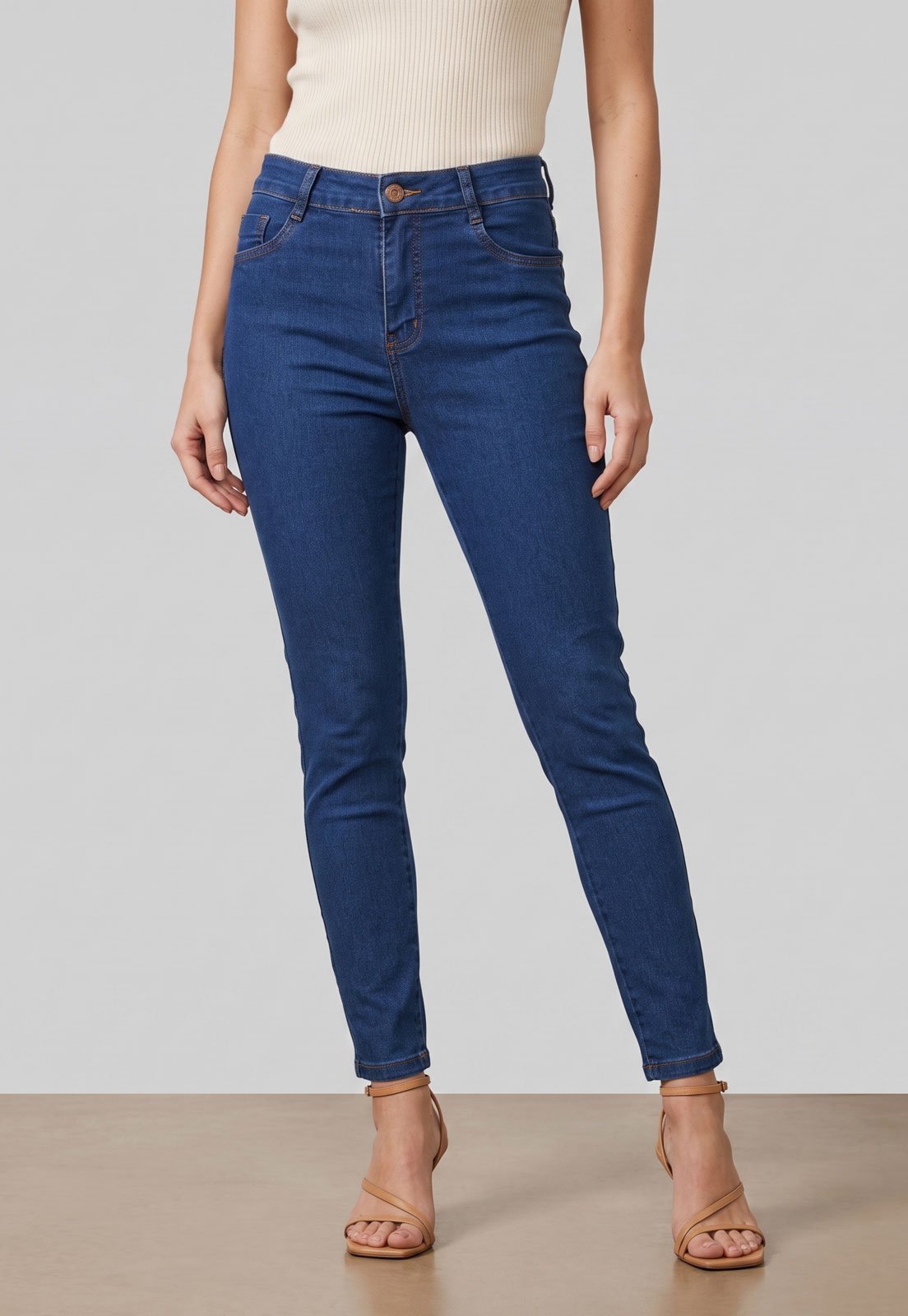 Calça Feminina Sawary Jeans Skinny Azul