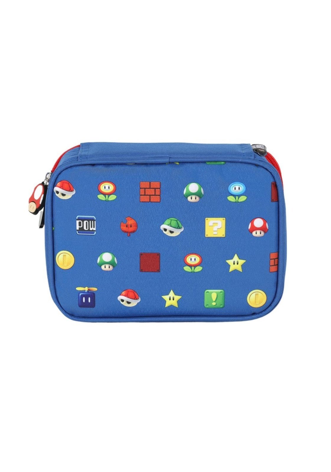 Vista 2 Infantil - Estojo Box Pequeno 100 pens Super Mário Luxcel rosa Luxcel rosa