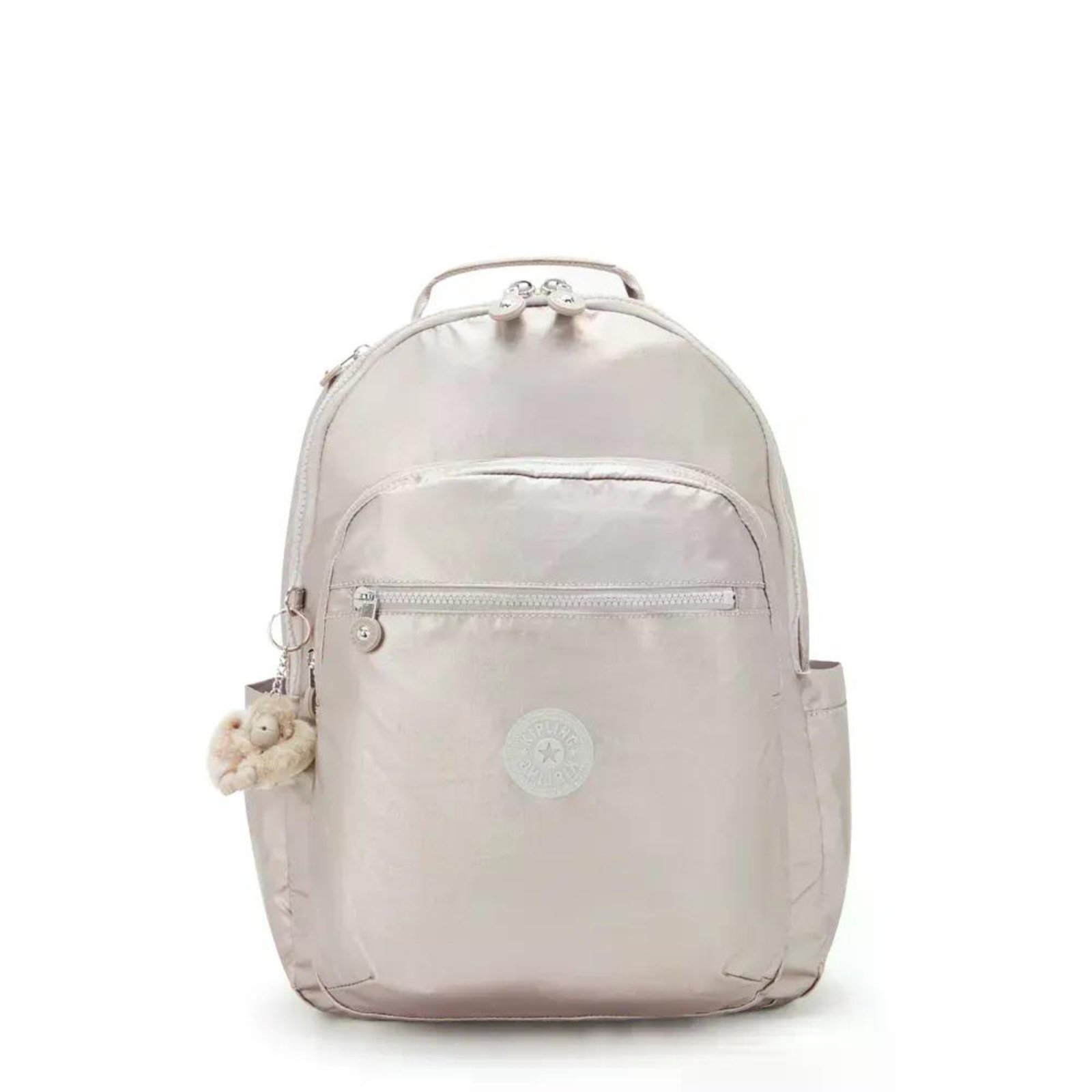 Vista 2 Mochila Kipling Seoul Metallic Glow Rosê bege metallic Kipling bege metallic