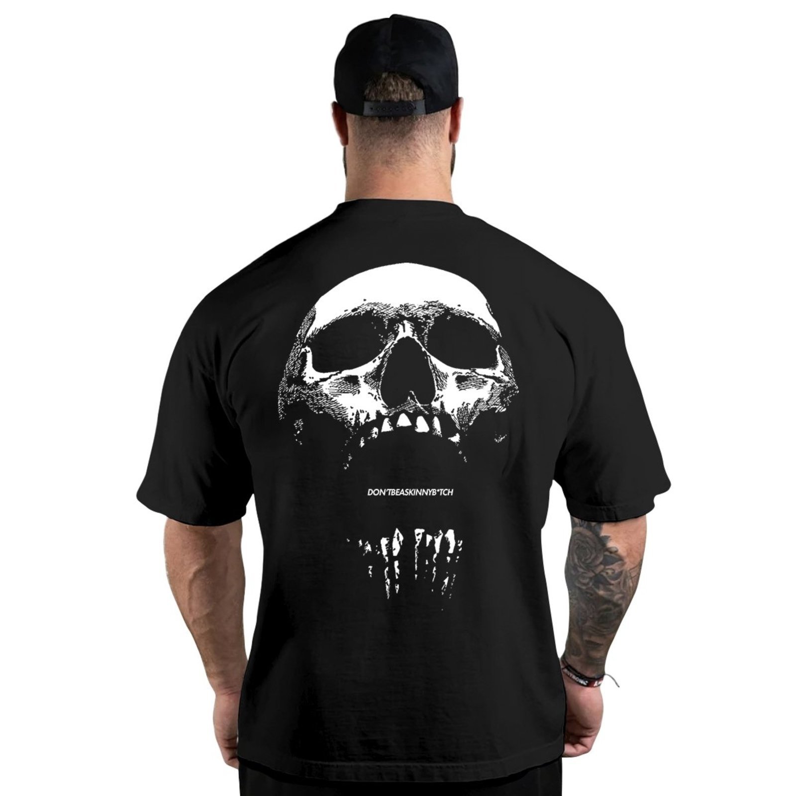 Camiseta Oversized Genuine Grit Masculina Estampada Algodão 30.1 Don’t Be a Skinny B*tch – P – Preto