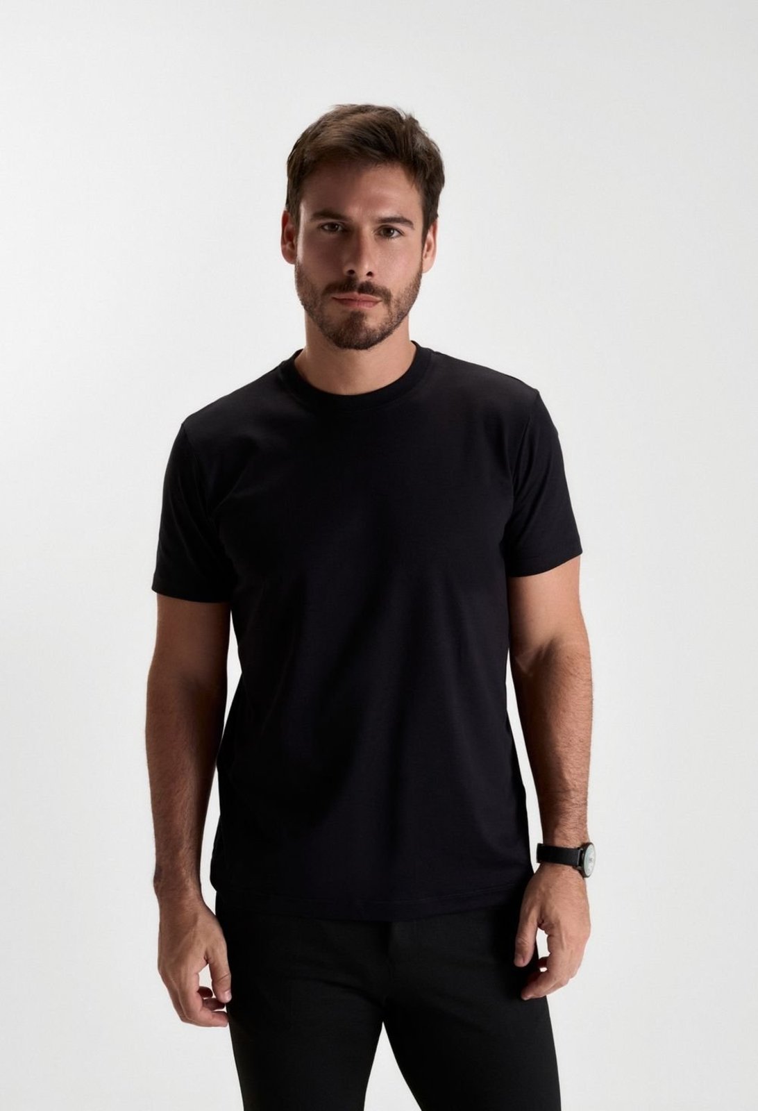 CAMISETA DOCTHOS SLIM MANGA CURTA PIMA FIO 60 003 Preto M