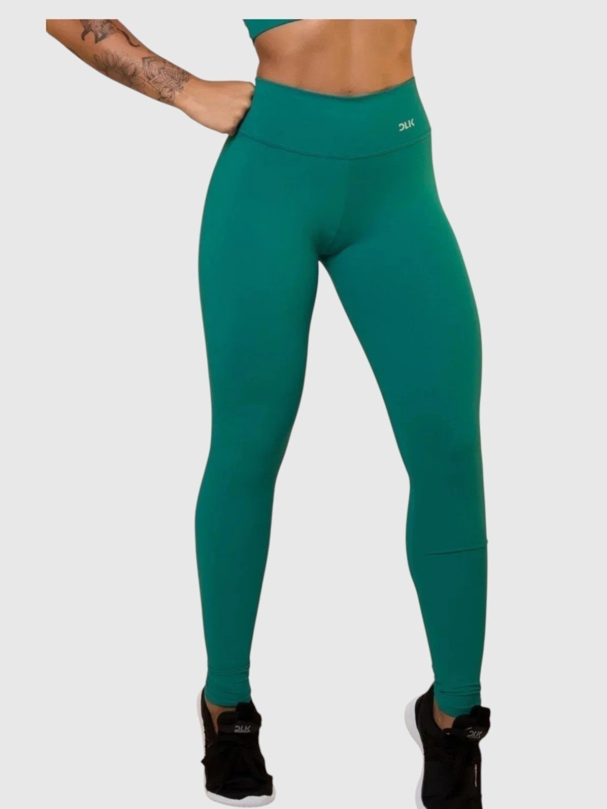 Vista 2 Calças Legging Academia D Bell Outlet Fashion Fitness verde verde