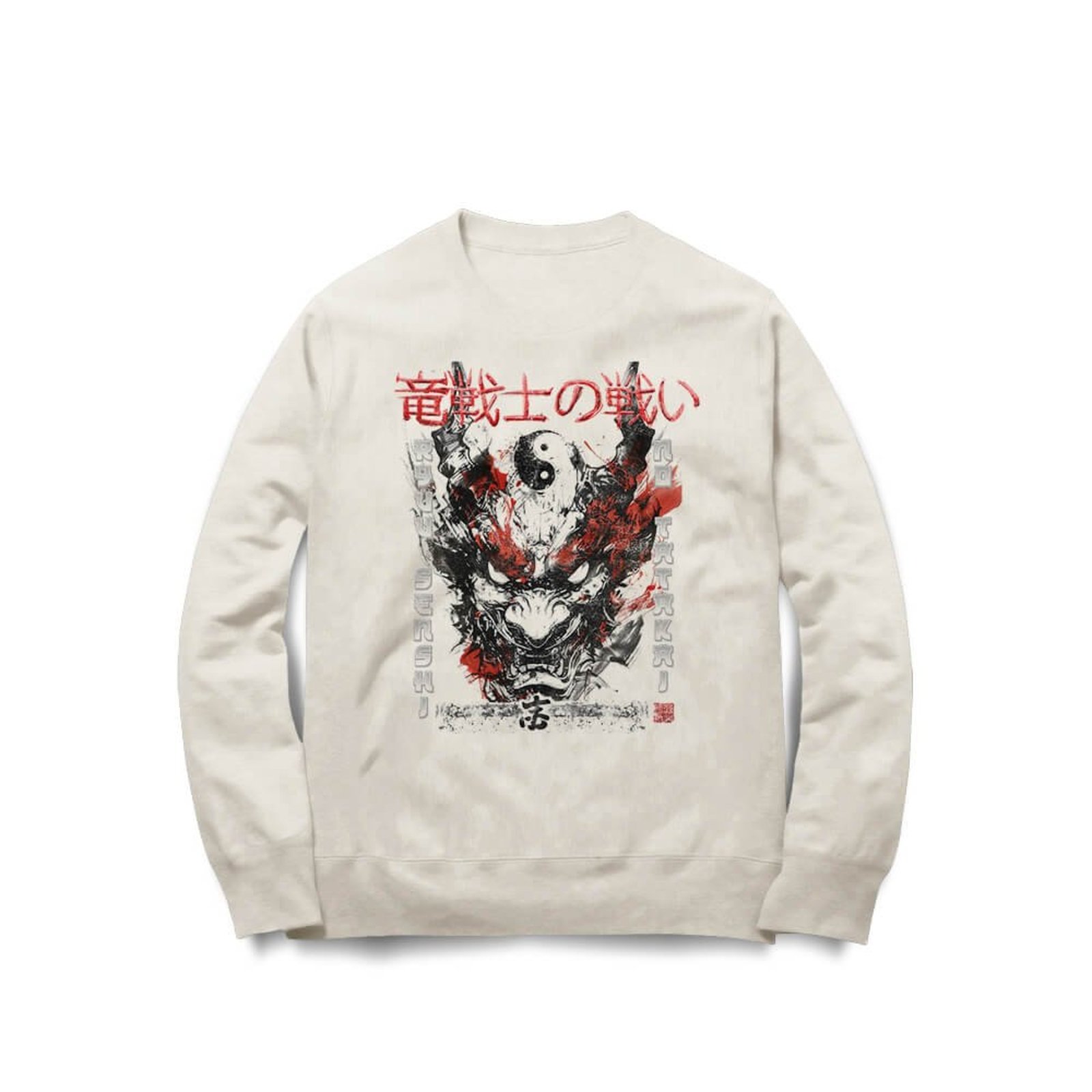 Moletom Hannya Tao - Off White - Casual - Studio Geek