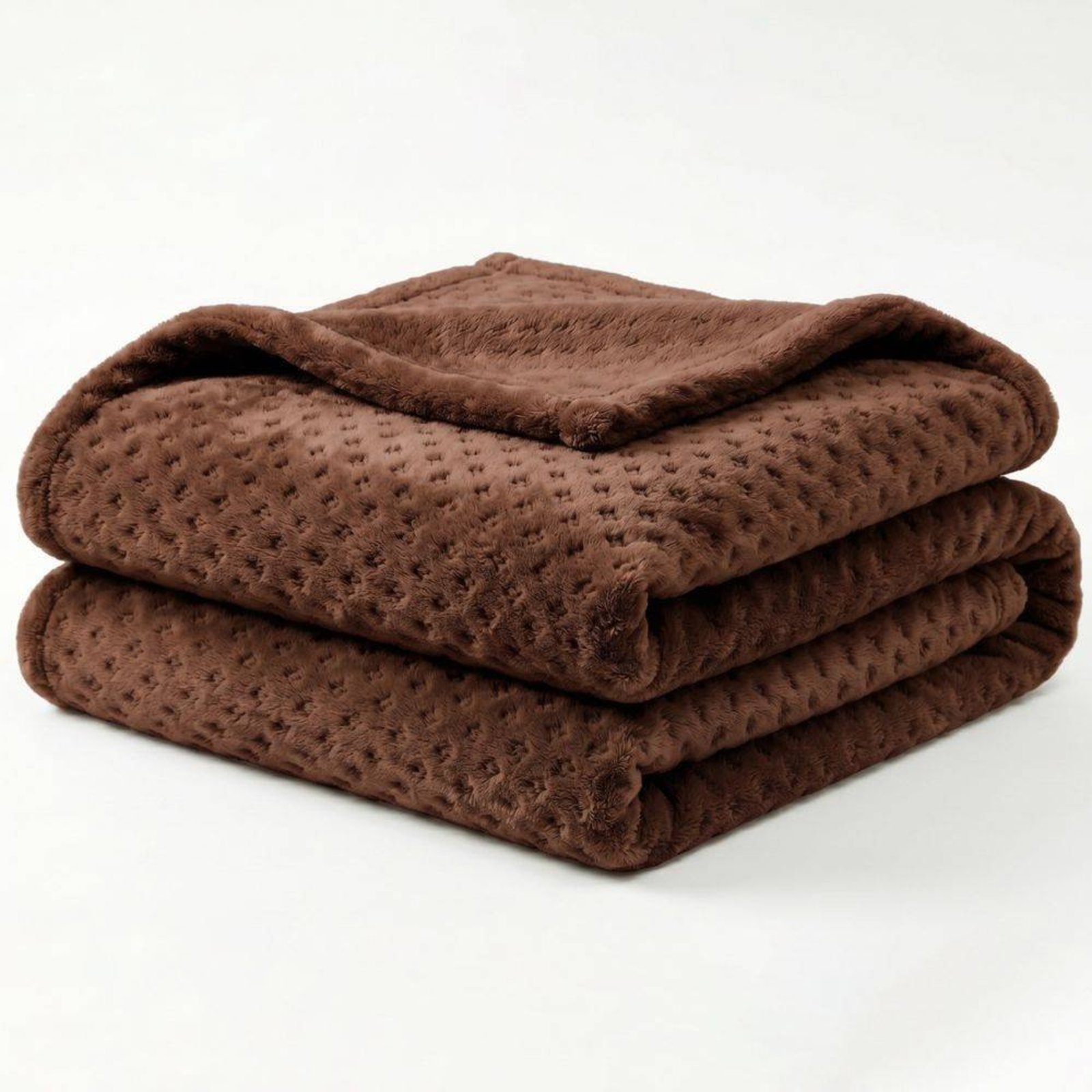 Manta Queen Casa Modelo Enxovais Flan Soft Texturizada Marrom 260g/m² - 1 PEÇA