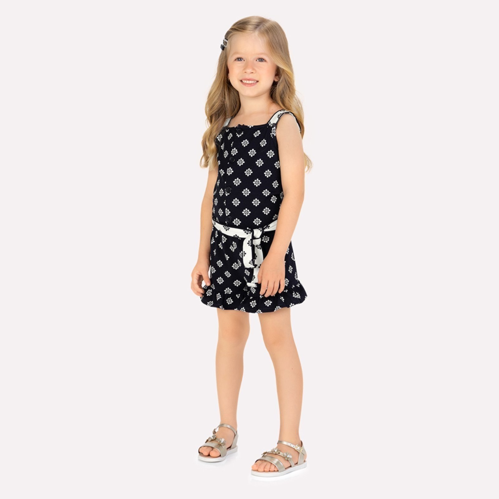 Infantil - Macaquinho Menina em Cotton Milon