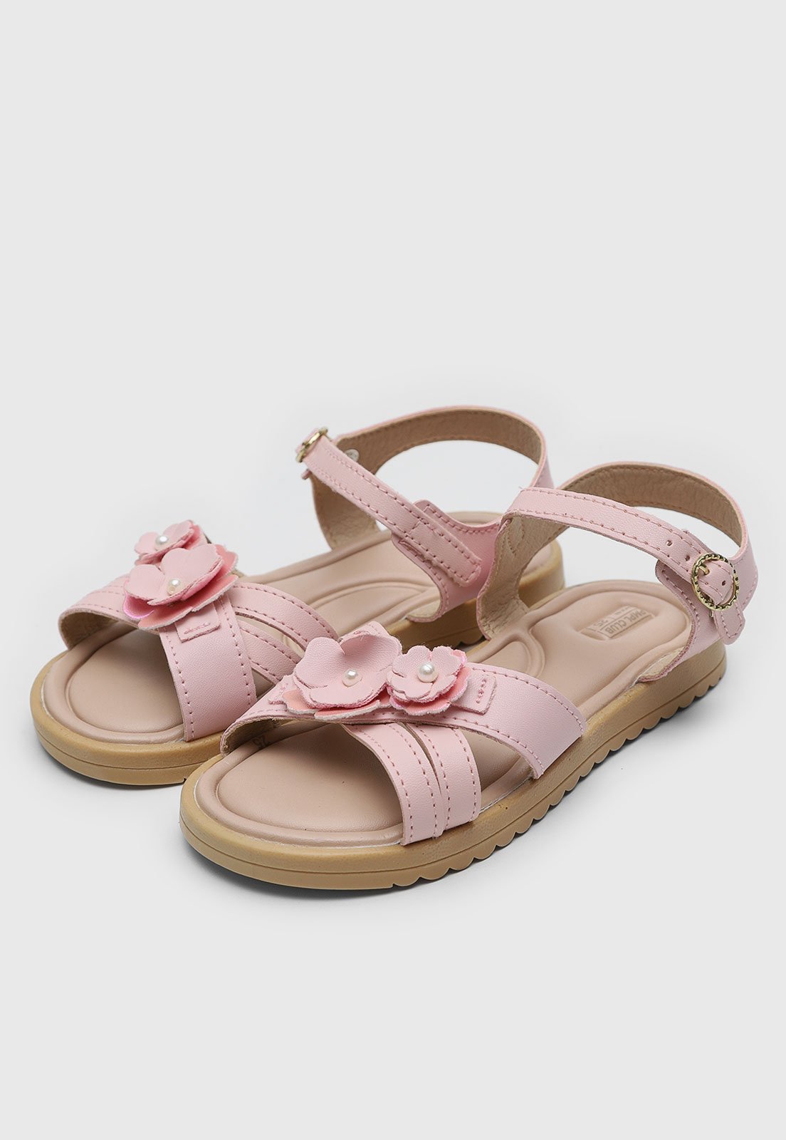 Vista 2 Infantil - Sandália Pimpolho Flora Pimpolho rosa
