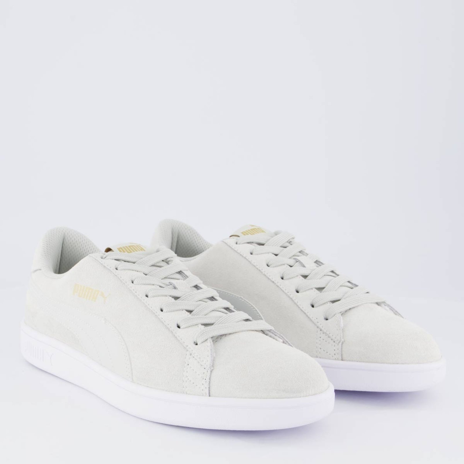 Vista 3 Tênis Puma Smash V2 BDP Claro cinza Puma cinza
