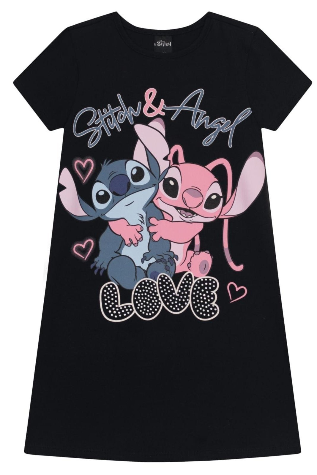 Vista 3 Infantil - Vestido menina do Stitch brilhante Brandili roxo Brandili roxo