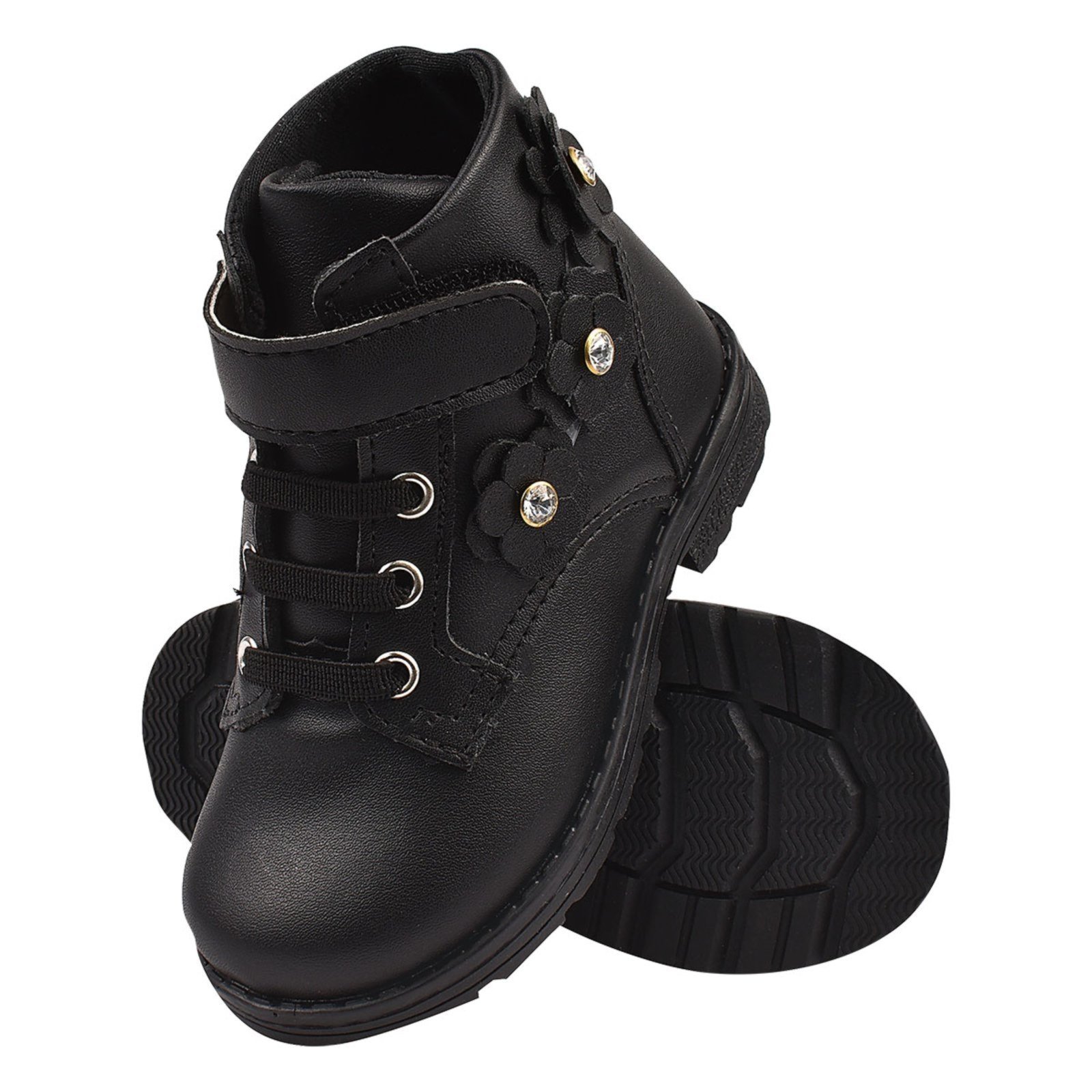 Infantil – Bota Coturno Lulopé Menina Flores e Elástico Feminino