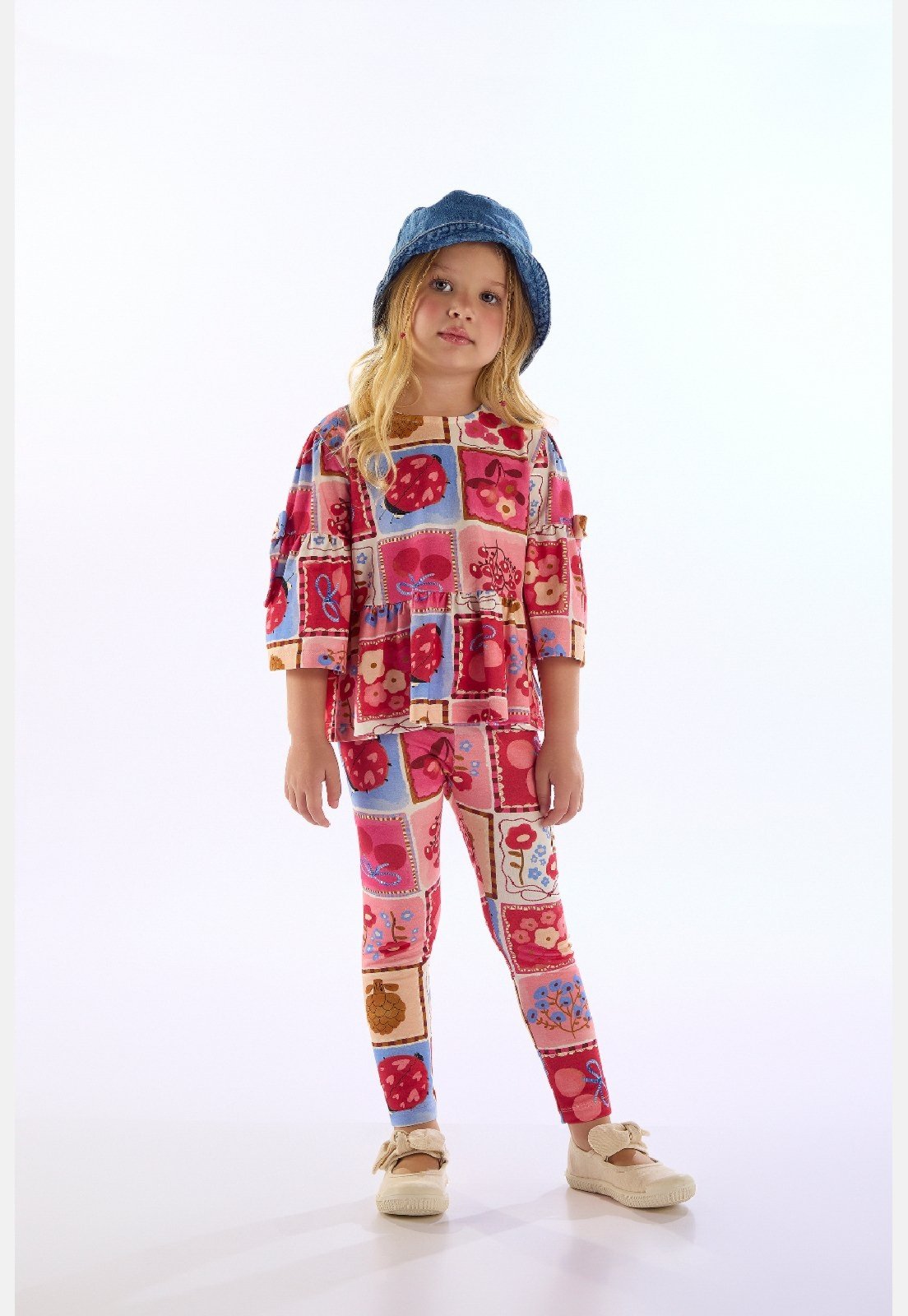 Infantil - Conjunto Joana Blusa Três e Já Estampado