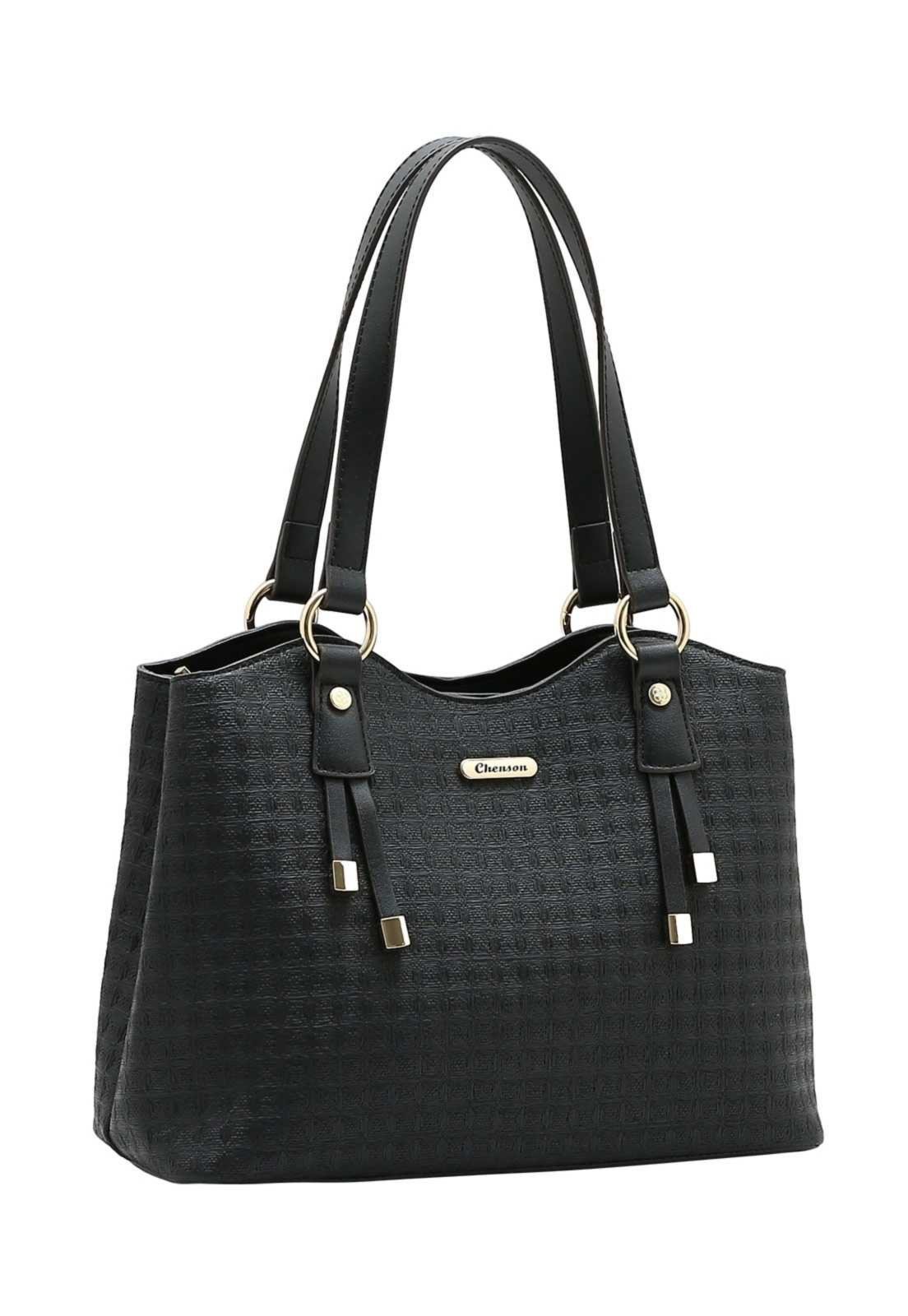 Bolsa Feminina Chenson Textura Contemporânea 3485892 Preto
