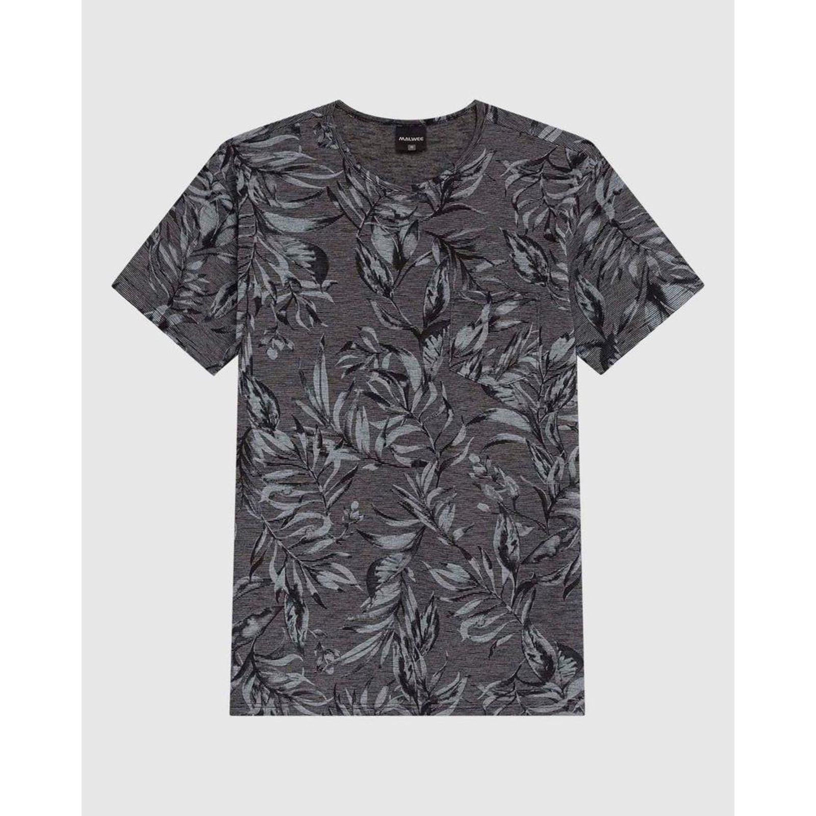 Vista 2 Camiseta Masculina Slim Estampada Bolso Frontal Em Malha Fio A Fio Malwee laranja Malwee laranja
