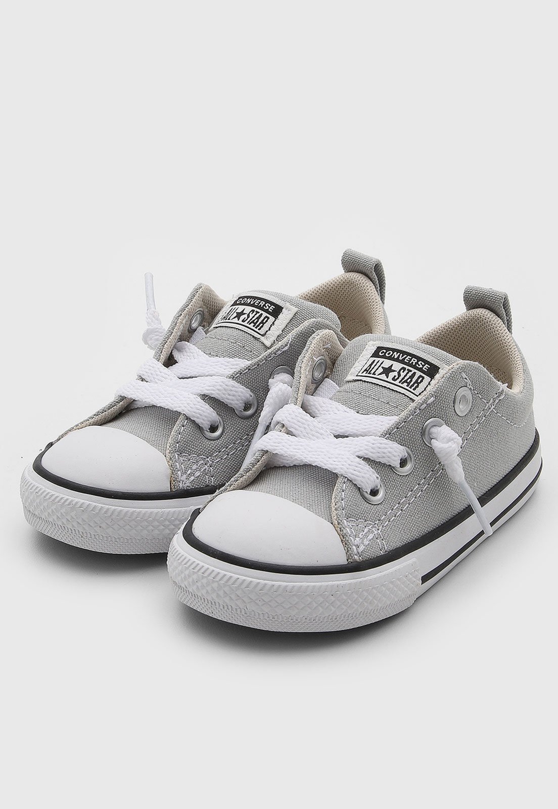 Infantil - Tênis Converse All Star Cano Baixo Cinza