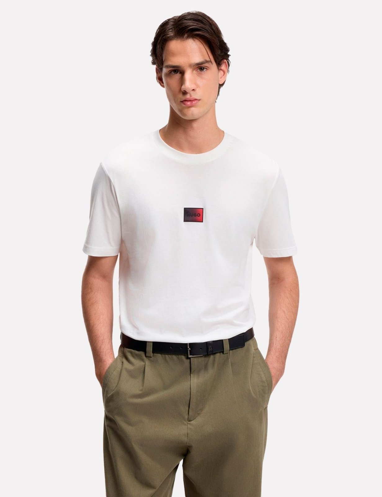 Camiseta Hugo Boss Masculina Regular Danotie Branca