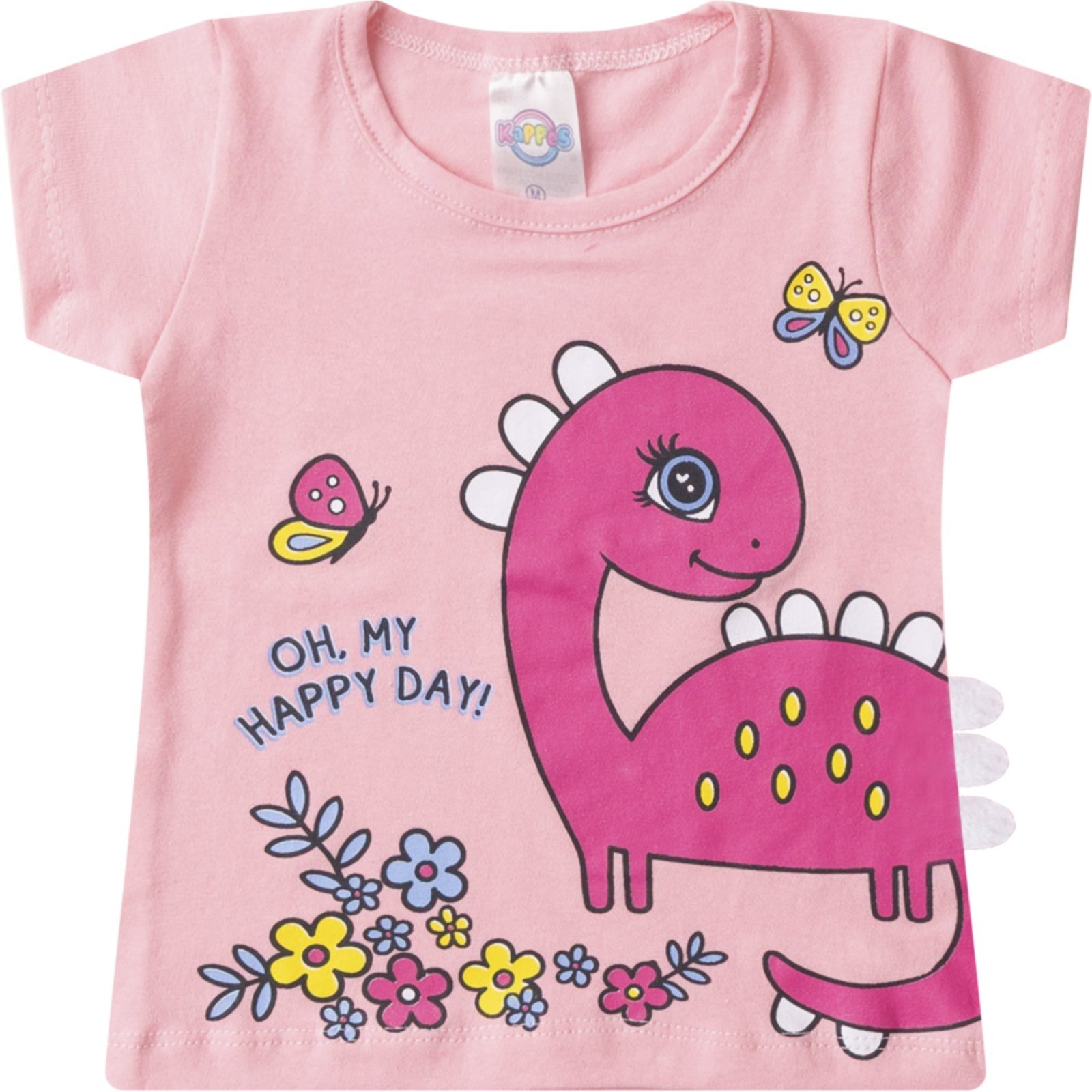 Vista 3 Infantil - Conjunto Feminino Meia Malha/Suplex Happy Day ROSA AZUL KIDS ROSA AZUL KIDS rosa