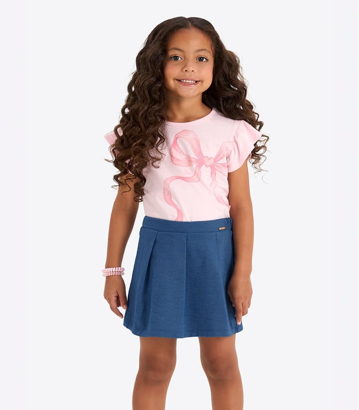 Infantil - Blusa Verão Menina Com Strass Rovi Rosa