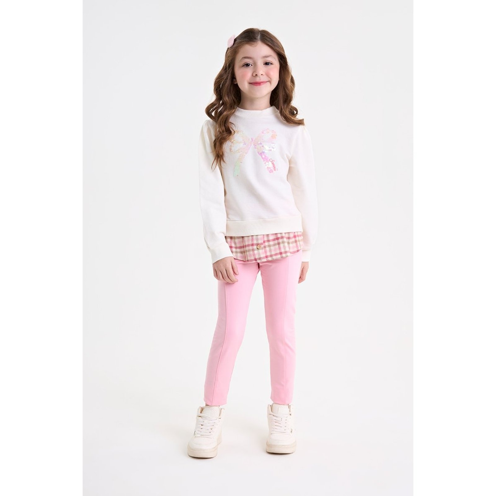 Infantil - Conjunto Feminino Blusão e Legging em Helanca