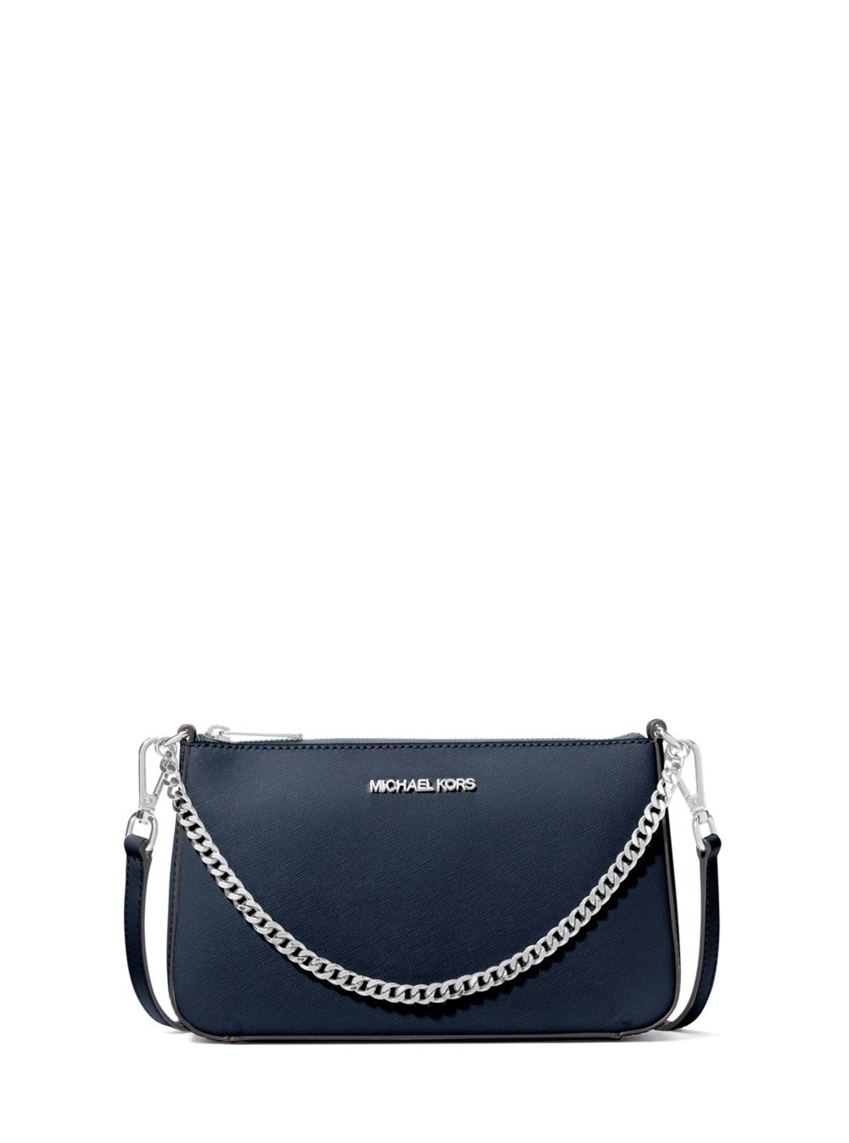 Vista 2 Bolsa Transversal Jet Set De Couro Média 35S0stvu6l406 azul azul