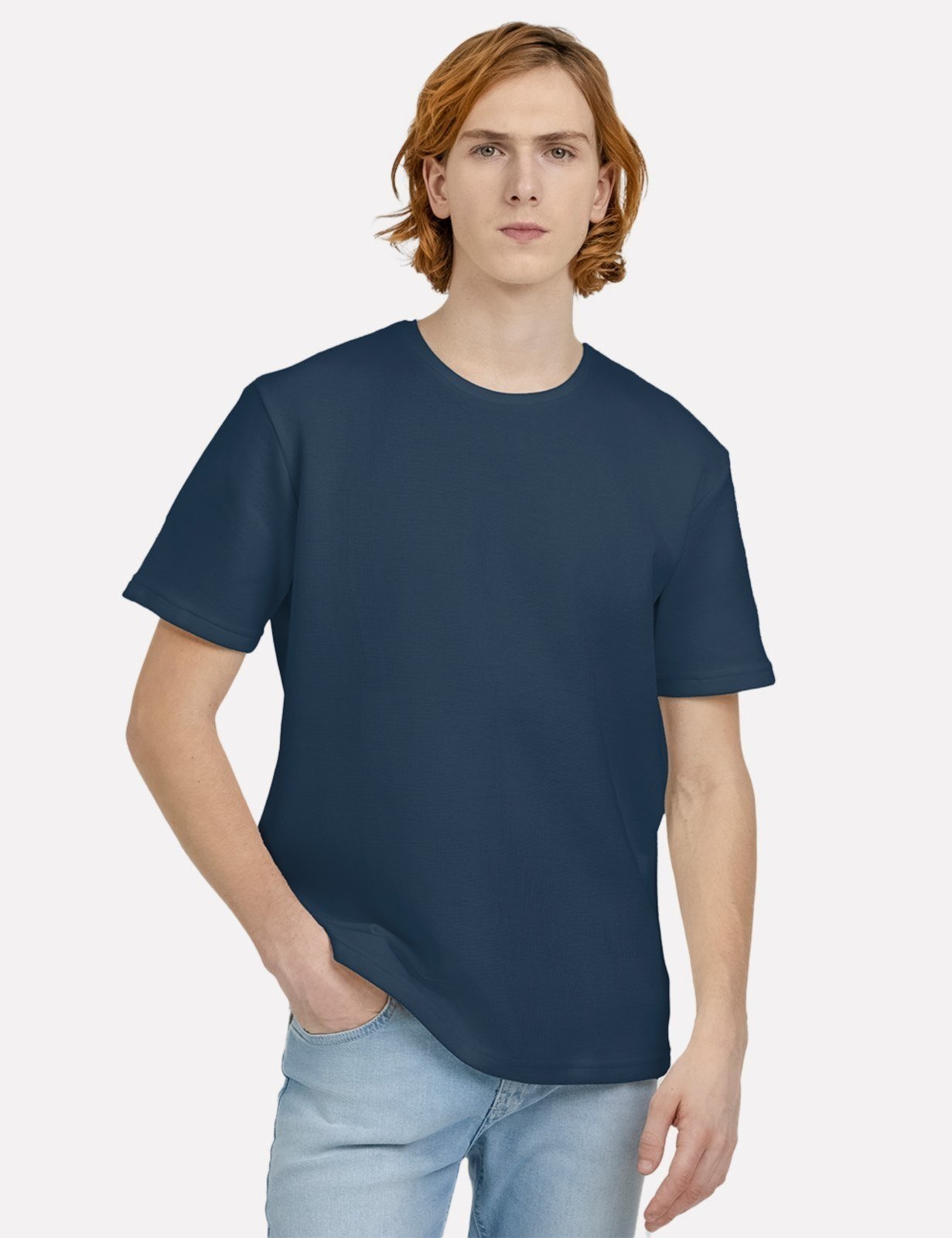 Camiseta K&J Black Regular Comfort Fit Textura Azul Marinho