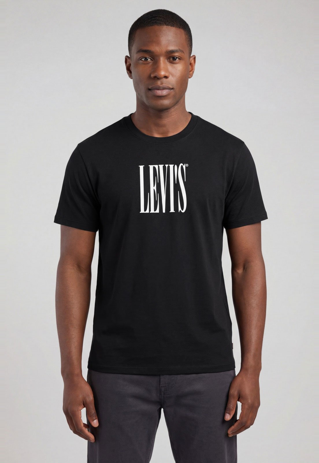 Camiseta Masculina Levis Logo Estampado Preta