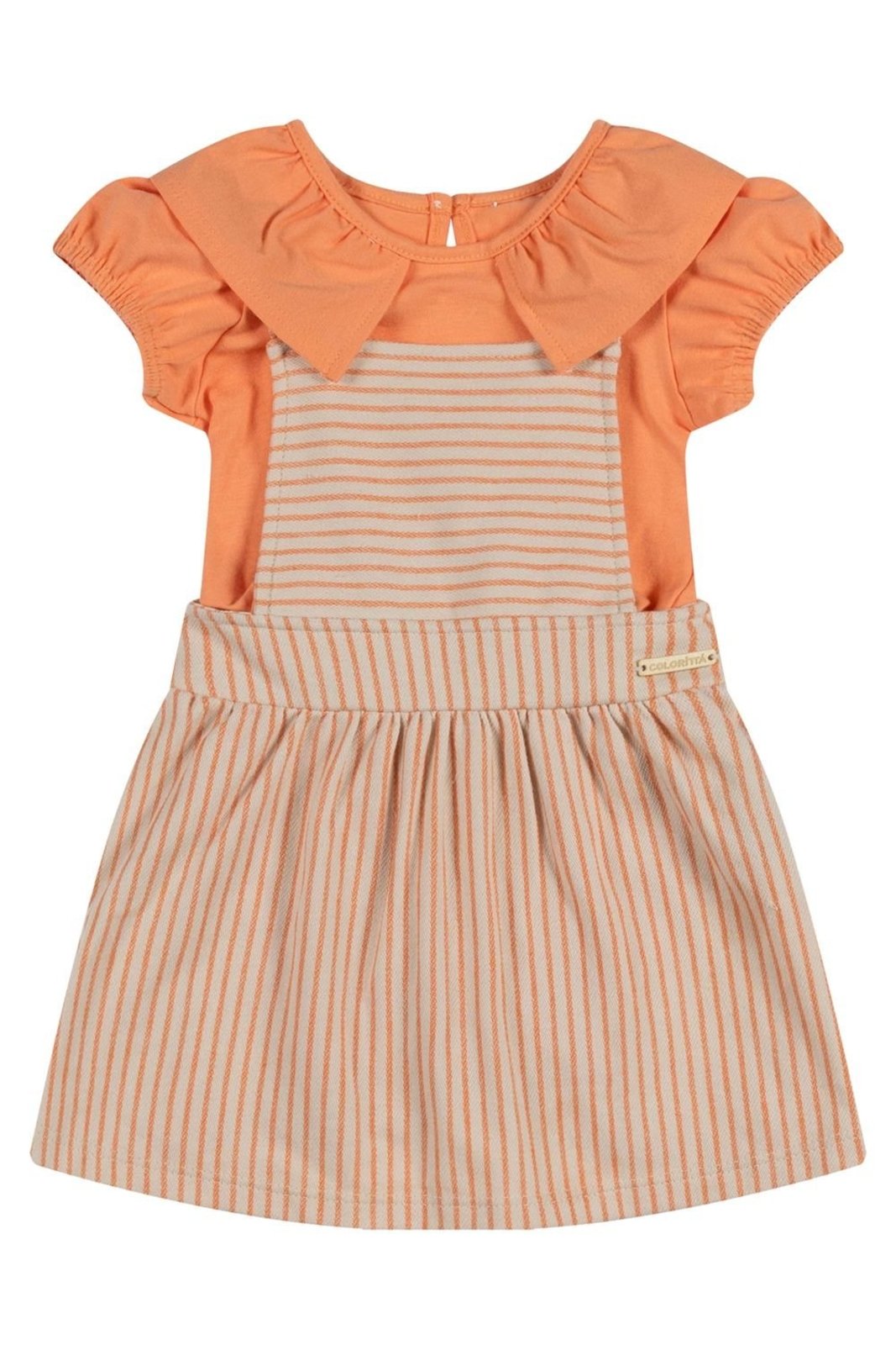 Infantil - Conjunto Menina Molecotton Listrado Colorittá Laranja