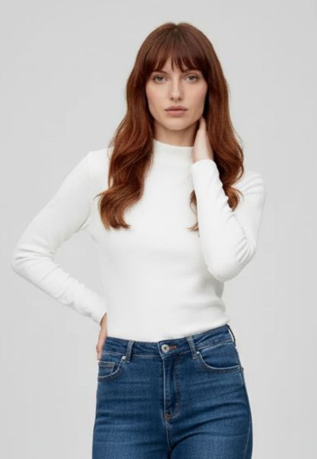 Blusa Feminina Manga Longa 77vs Levosch Tricô Off White