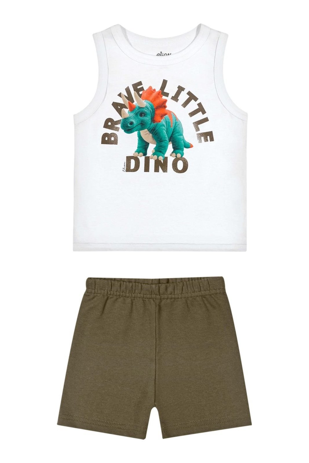 Vista 2 Infantil - Conjunto Menino Estampa Brave Elian branco Elian branco