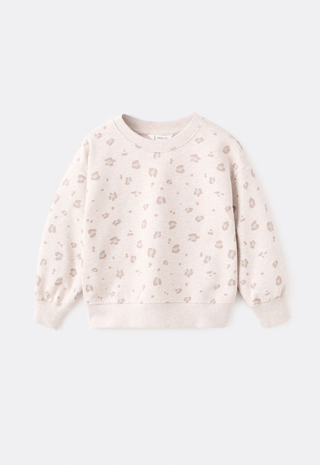 Infantil - Blusa de Moletom MANGO Estampa Animal Print Bege