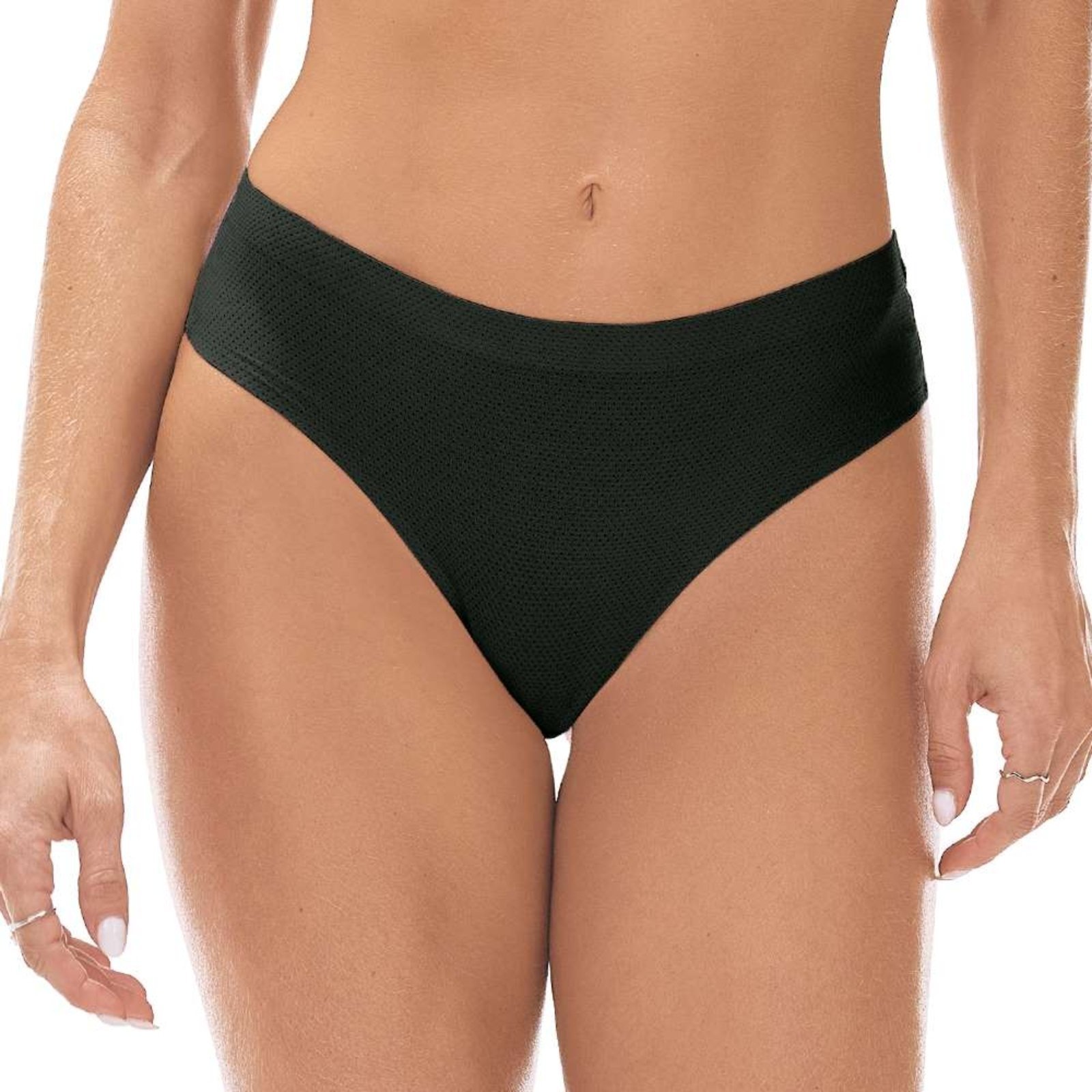 Calcinha Tanga Laser Termofusionada Respirável Preta Zee Rucci
