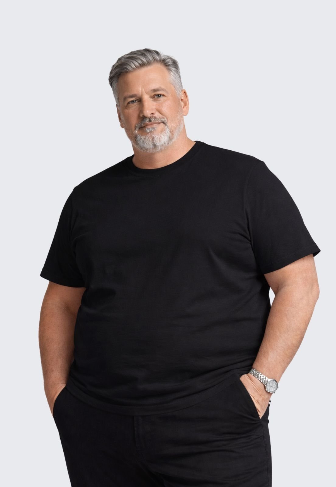 Camiseta Basica Masculina Plus Size Algodão Daze Modas Preto