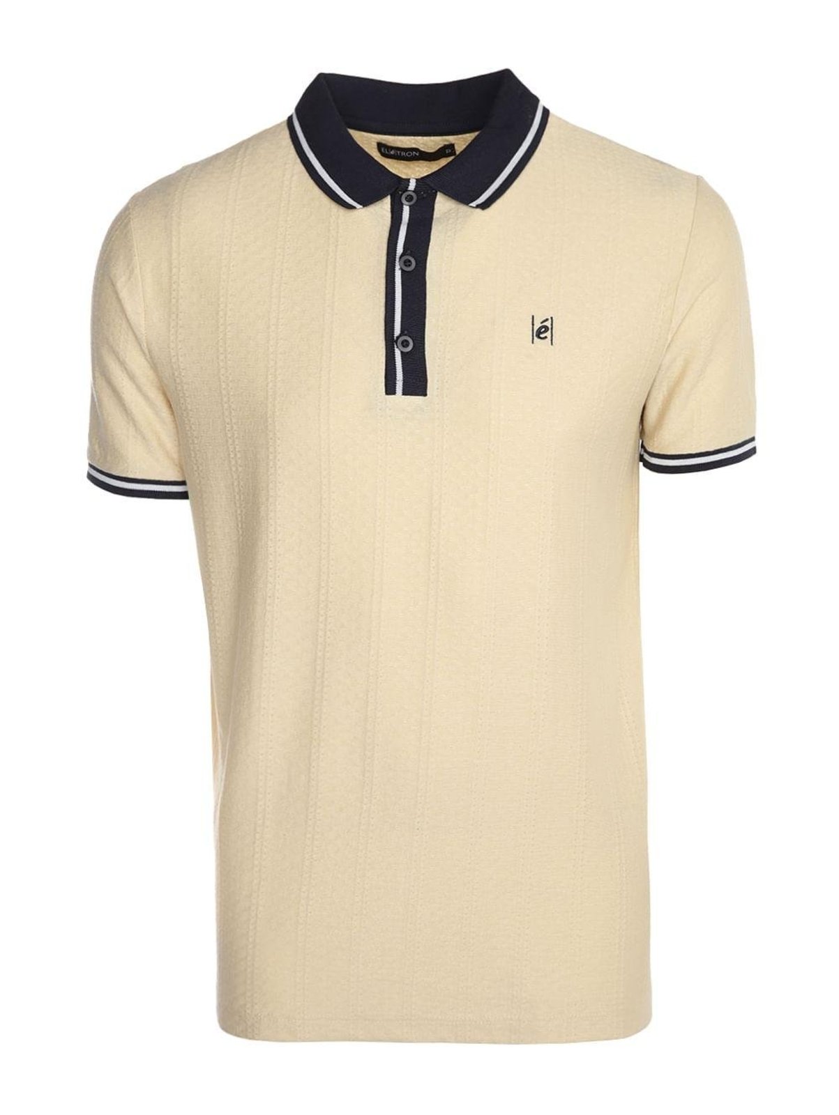 Polo Manga Curta Elétron Masculina BEGE