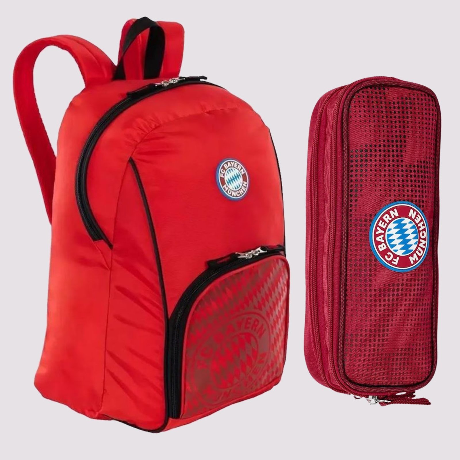 Infantil - Kit Mochila e Estojo Bayern Vermelho