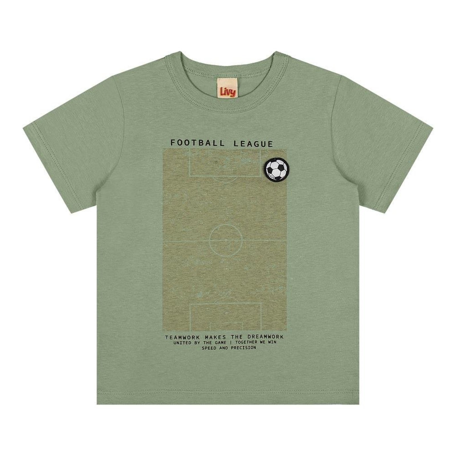 Infantil - Camiseta Manga Curta Estampa Futebol Livy Verde 10 Verde