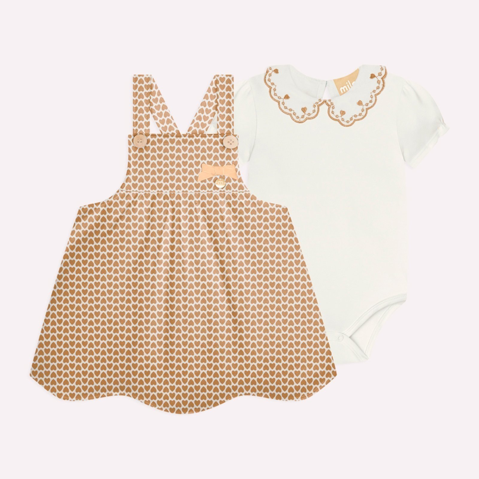 Infantil - Conjunto Menina Corações Milon