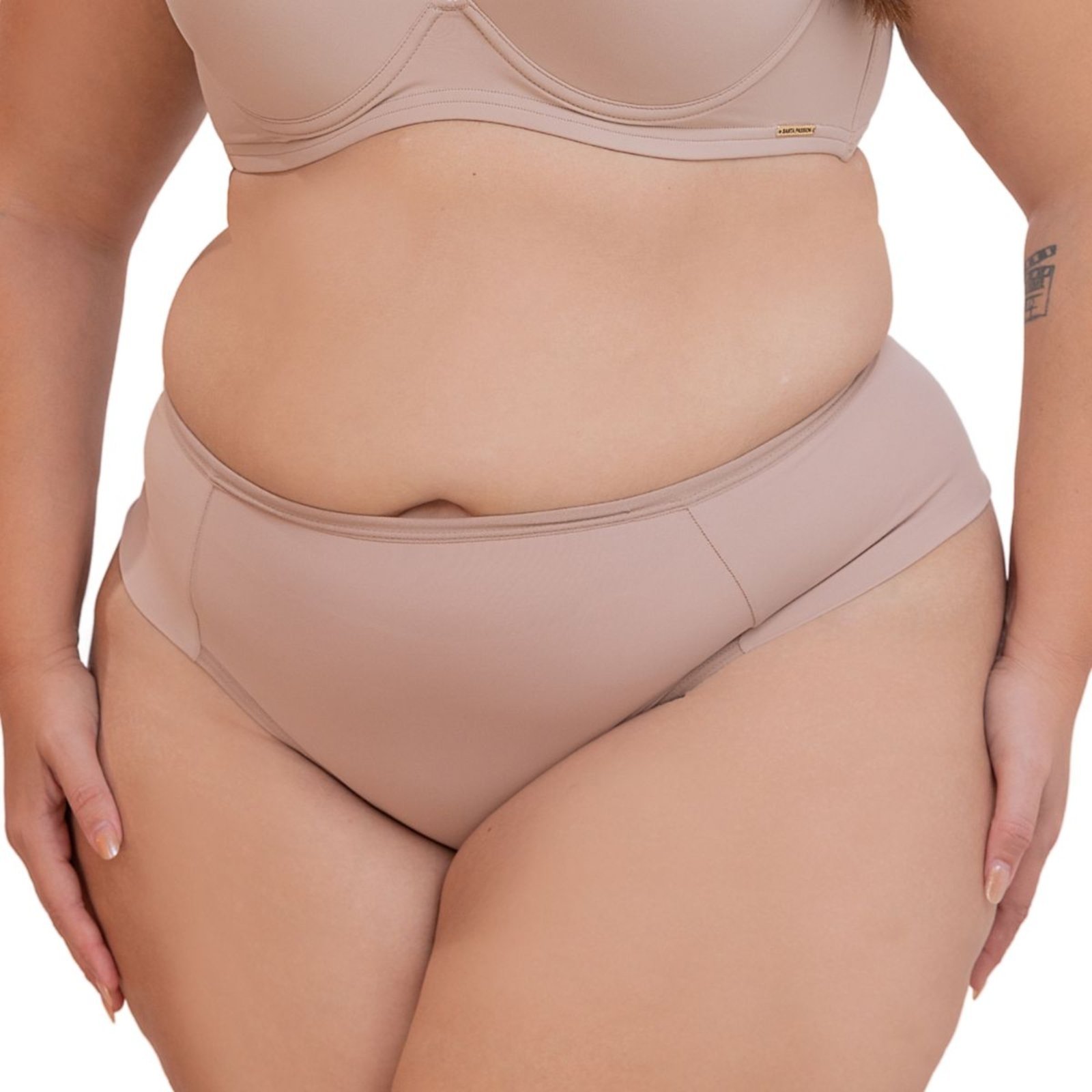 Calcinha Plus Size Fio Duplo Lateral Ampla Santa Passion