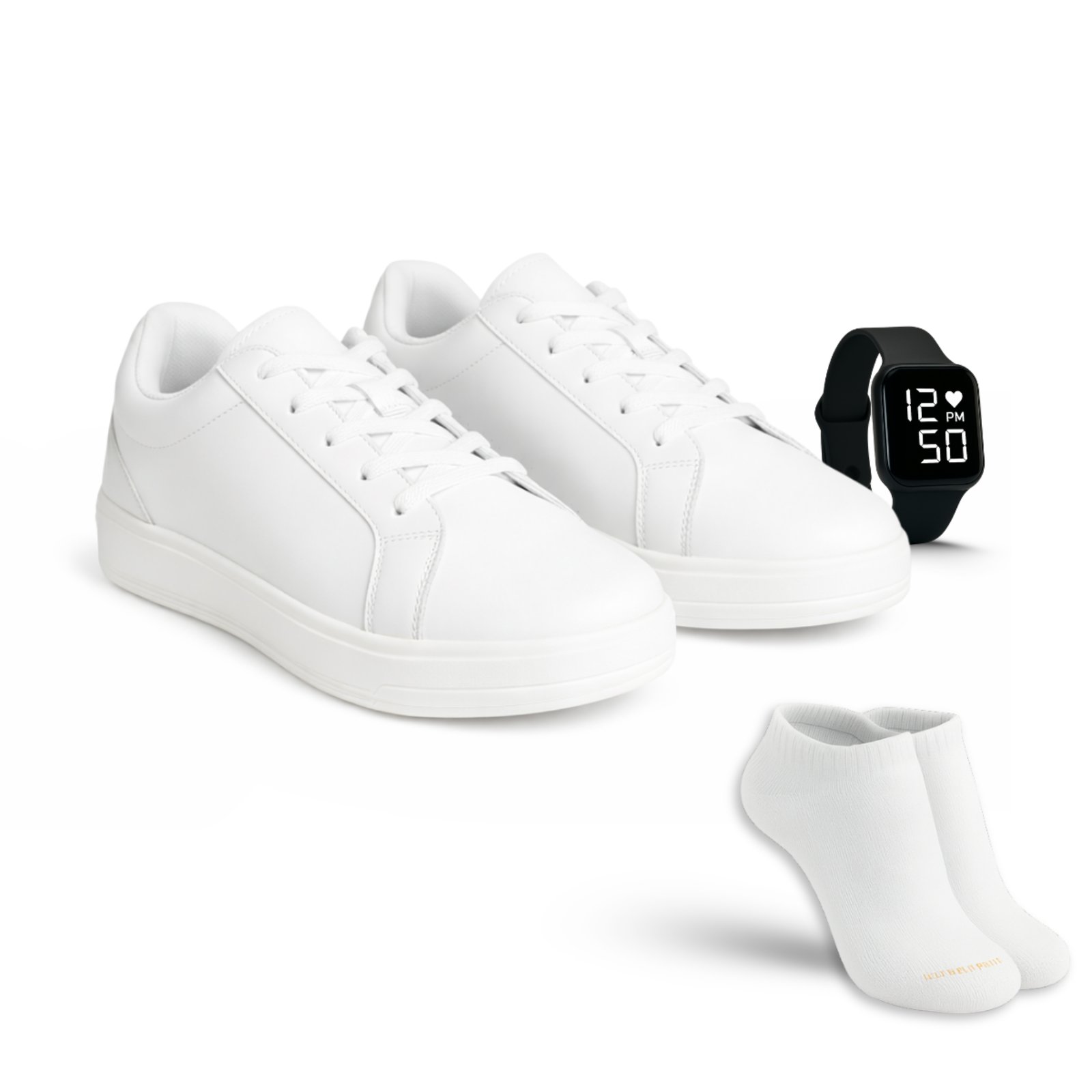 Tenis Casual para Dia a Dia com Relogio Digital e Meia