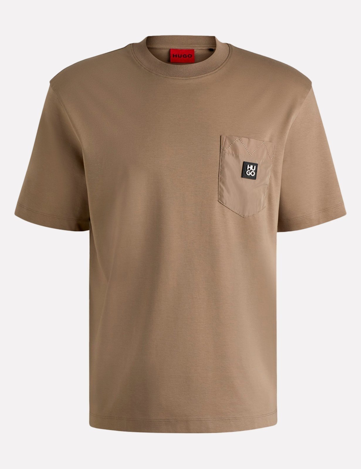Camiseta Hugo Boss Masculina Relaxed Fit Dombiro Cáqui