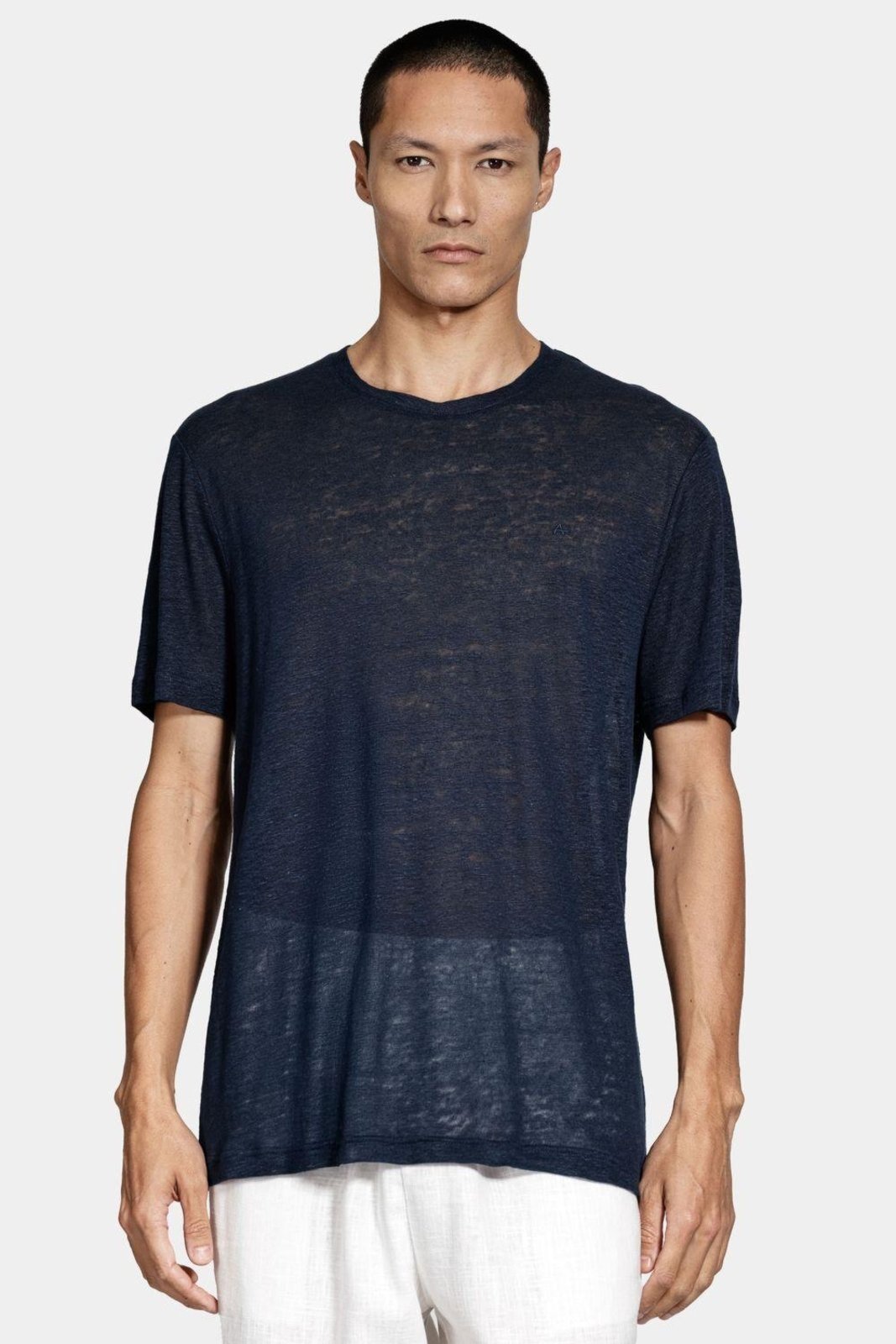 Linen T-Shirt Navy