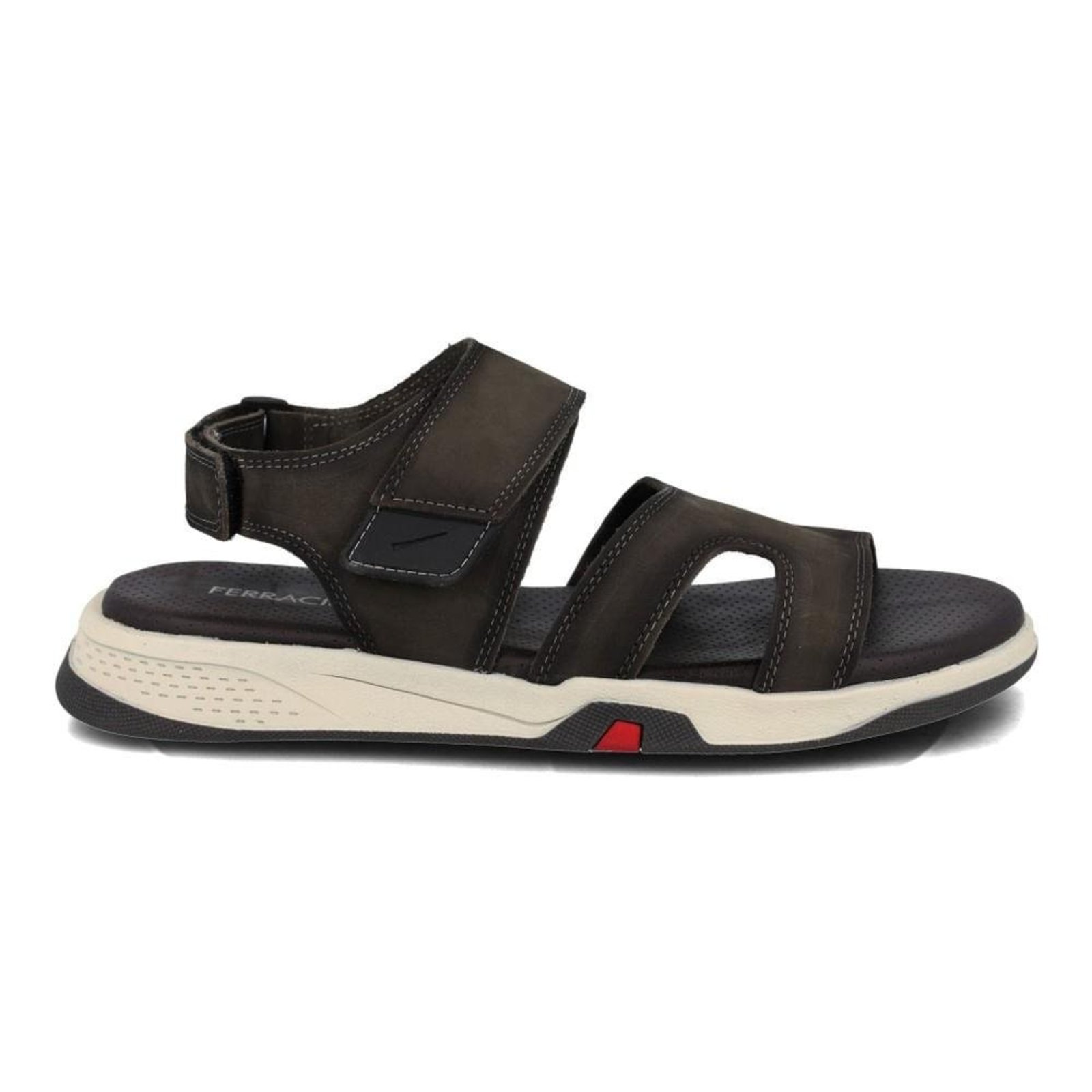 Sandália Ferracini Masculina Couro Leve Cinza