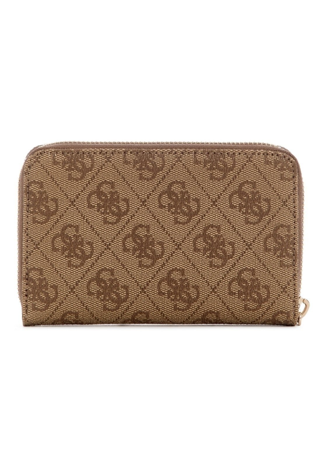 Vista 3 Carteira Guess Laurel II Med Zip Around Bege Guess amarelo