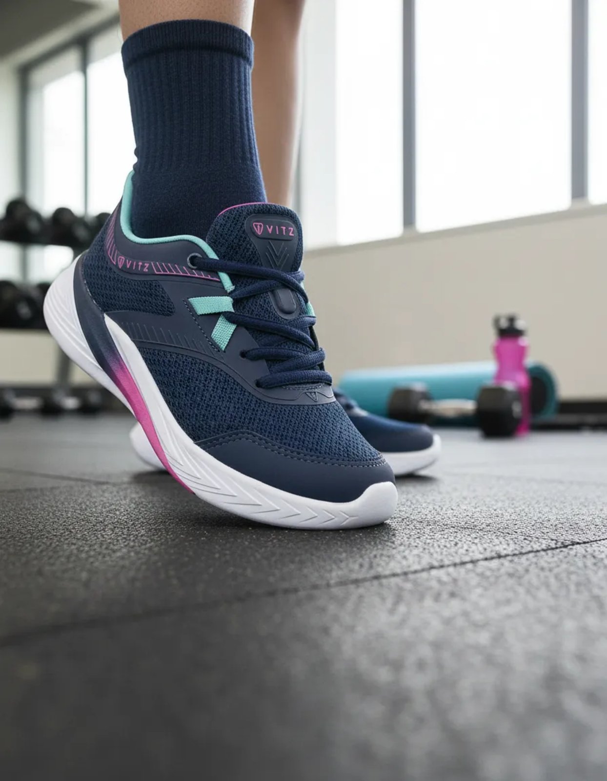 Infantil – Tênis Feminino Speed Flow Pé com Pé Menina Confortável e Macio Casual Marinho