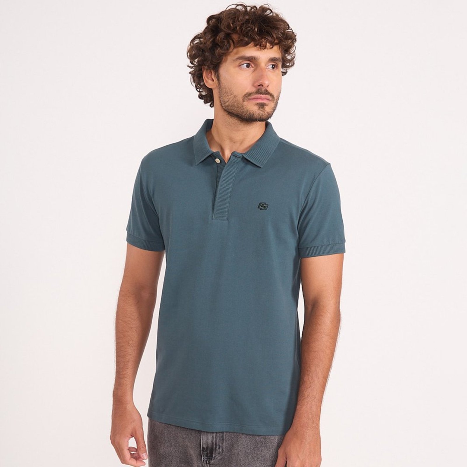 Camisa Polo Colcci Piquet Relevo In26 Verde Masculino
